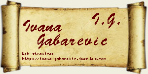 Ivana Gabarević vizit kartica